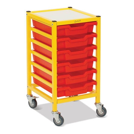 Gratnells Low Shallow Tray Storage Trolley  hi\-res