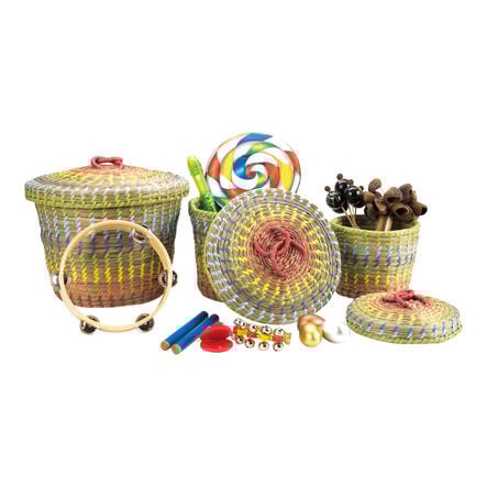TTS Colourful Nesting Seagrass Storage Baskets  hi\-res