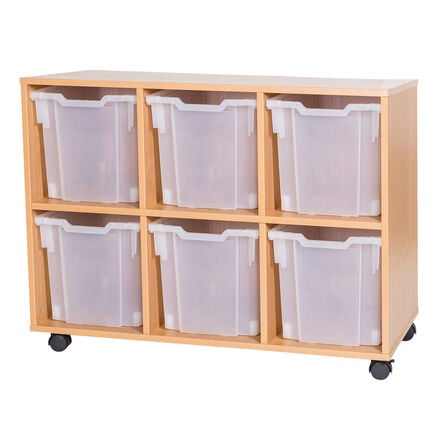 Mobile Triple Tray Storage Unit 6 Jumbo  hi\-res