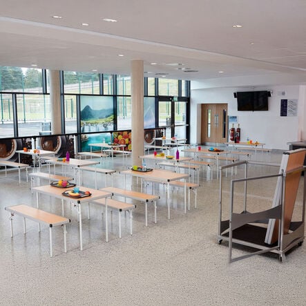 Fast Fold Dining Set \- 10 Tables 20 Benches with Trolley  hi\-res