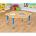 Copenhagen height adjustable flower shaped 6\-seater table  hi\-res