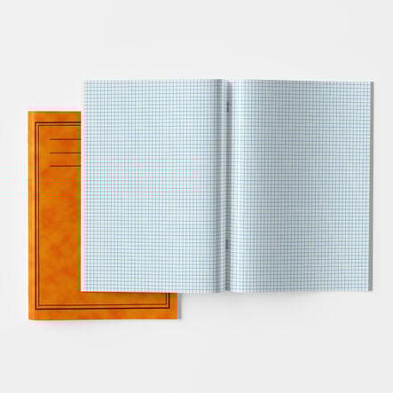 A4 Classic Exercise Book 5mm Squares 80pg Orange Orange hi\-res