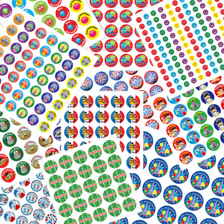 French Reward Assorted Stickers 375pk  hi\-res