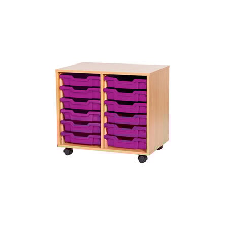 Mobile Double Tray Storage Unit 12 Trays  hi\-res