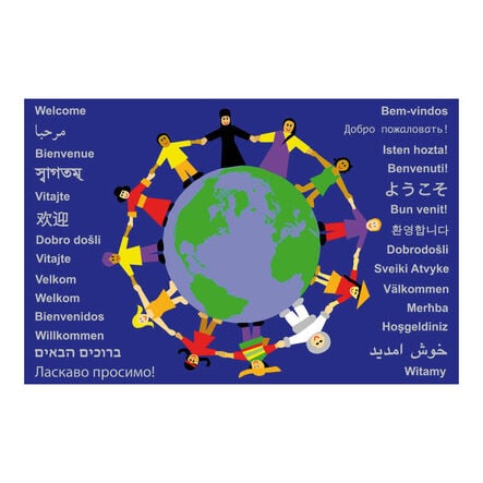 Multicultural Welcome Languages Carpet 2m x 1.3m  hi\-res
