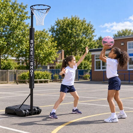 Prime Shot Netball Unit w\/ Pole Padding  hi\-res