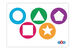 Indoor Floor Shape Stickers 5pk  hi\-res