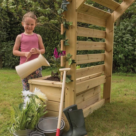 Outdoor Wooden Archway Planter  hi\-res