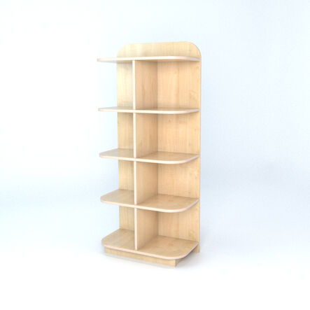 D\-End Cap Library Bookcase In Maple  hi\-res