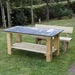 Outdoor Rectangular Chalkboard Table and Benches  hi\-res