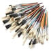 Round And Flat Hog Hair Paint Brushes 100pk  hi\-res