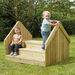 Outdoor Wooden Step Bridge  hi\-res