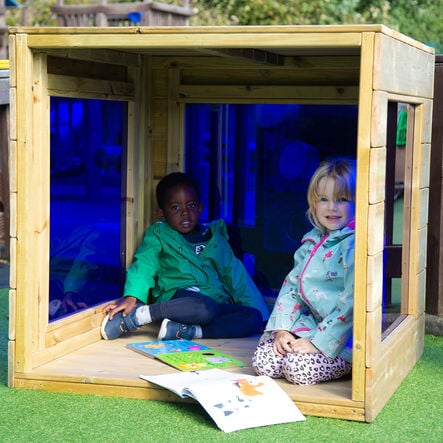 Outdoor Wooden Sensory Den Cube  hi\-res