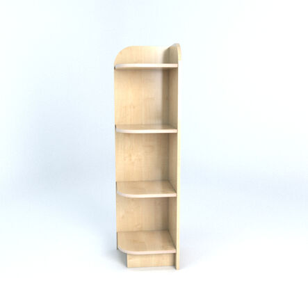 Left Hand Library End Bookcase In Maple  hi\-res