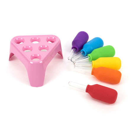 Giant Messy Play Pipettes with Stand 6pk  hi\-res