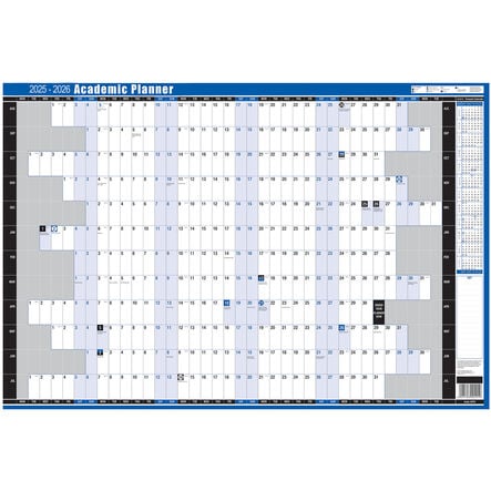 Academic Year Wall Planner 2025\/2026  hi\-res
