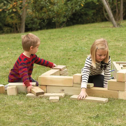 TTS Outdoor Wooden Blocks and Cart 40pcs  hi\-res