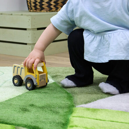Small World Wooden Construction Site Vehicles 5pk  hi\-res
