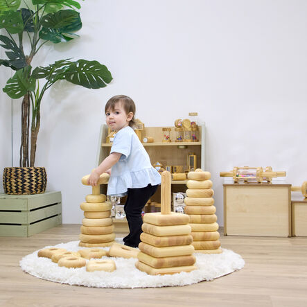 TTS Giant Wooden Stacking Tower Pyramids  hi\-res