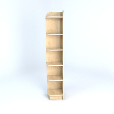 Left Hand Library End Bookcase In Maple  hi\-res