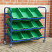 Metal Tilted Tray Trolley with Trays  hi\-res