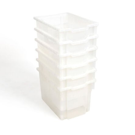 Gratnells Storage Trays 6 Pack Clear Extra Deep Clear hi\-res