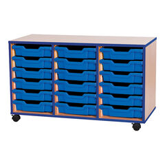 Accento 18 Shallow Trays Storage Unit Blue  hi-res