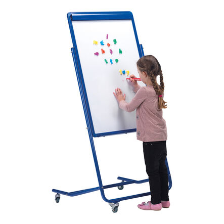 Mobile Magnetic Easel W\/ Flip Chart Holder  hi\-res