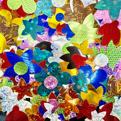 Holographic Card Flowers Assorted 500pk  Holographic Card Flowers Assorted 500pk  hi-res