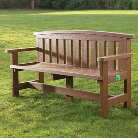 Marmax Recycled Plastic Traditional 3 Seater Bench Brown  hi\-res