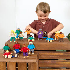 TTS Wooden Small World Diversity Family Figures  hi-res