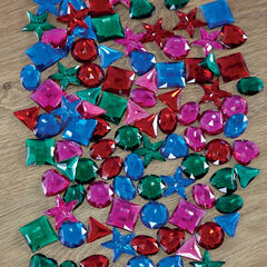Large Sparkling Jewel Shape Counters 94pcs  hi-res