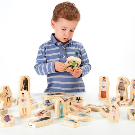 Wooden Community and Occupation People Blocks  hi\-res