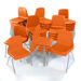 NP Classroom Chairs 30pk Seat height 260mm Orange Orange hi\-res