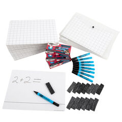 Dry Wipe Double Sided Whiteboards & Accessories 30pk  Dry Wipe Double Sided Whiteboards & Accessories 30pk  hi-res