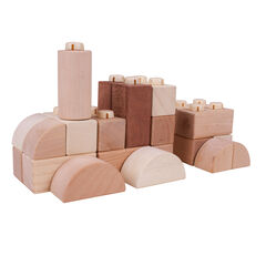 Natural Wooden Click Building Blocks 100pk  hi-res