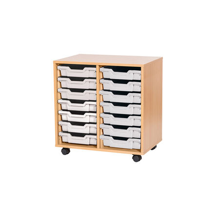 Mobile Double Tray Storage Unit 14 Trays  hi\-res