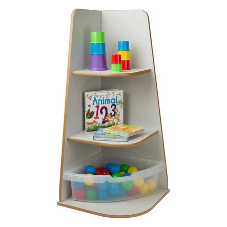 Free Standing Corner Shelf Unit Grey  hi\-res