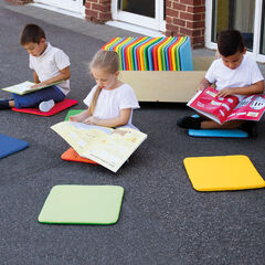 Multicoloured Square Cushions and Trolley 32pk  Multicoloured Square Cushions and Trolley 32pk  hi-res