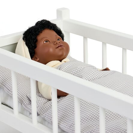 Role Play Doll Wooden White Cot Bed  hi\-res