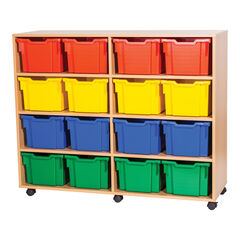 Mobile Storage W/16 Extra Deep Trays  hi-res