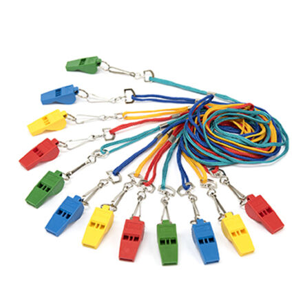 Colourful Plastic Whistles 12pk  hi\-res