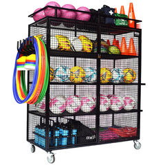 Deluxe Lockable Mobile Ball Storage Cabinet  hi-res