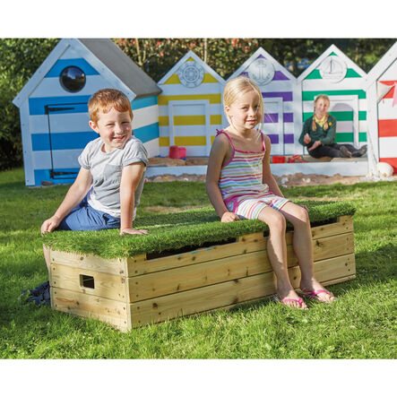 Outdoor Wooden Storage Bench  hi\-res