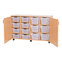 Mobile Tray Storage 8 Deep & 6 Extra Deep Bays  hi-res