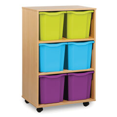 Mobile Tray Storage Unit With 6 Jumbo Trays 2x3  hi-res