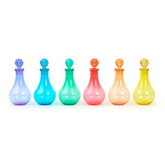 TTS Plastic Messy Play Potion Bottles Coloured 6pk Multicoloured TTS Plastic Messy Play Potion Bottles Coloured 6pk Multicoloured hi-res