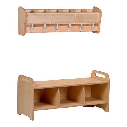 Wall Mounted 6 Classroom Coat Hooks  hi\-res