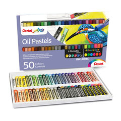Pentel Oil Pastels Assorted 50pk  hi-res