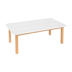 Essentials White Rectangular Table  Essentials White Rectangular Table  hi-res